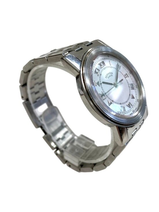 Hermes Carrick Watch SS Quartz White Dial main image 9